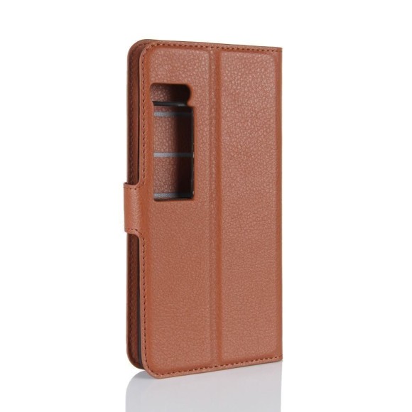 Чехол с визитницей для Meizu Pro 7 Plus (коричневый)