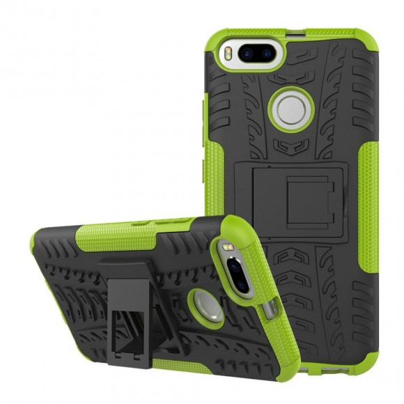 Чехол Hybrid Armor для Xiaomi Mi A1 / Mi 5X (черный + зеленый) Чехол Hybrid Armor для Xiaomi Mi A1 / Mi 5X (черный + зеленый)