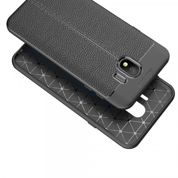 Чехол-накладка Litchi Grain для Samsung Galaxy J4 (2018) (красный)