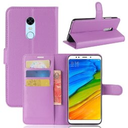 Чехол с визитницей для Xiaomi Redmi 5 Plus (фиолетовый)