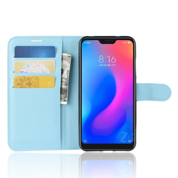 Чехол с визитницей для Xiaomi Redmi 6 Pro / Mi A2 Lite (голубой)