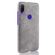Кожаная накладка-чехол для Xiaomi Redmi 7 / Redmi Y3 (серый)