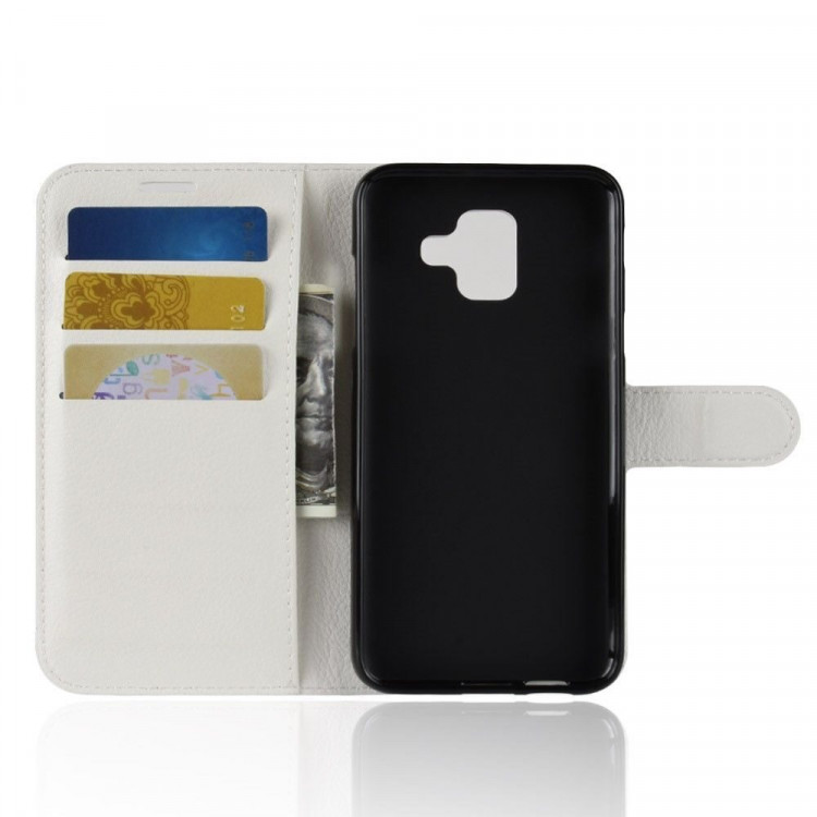 Чехол с визитницей для Samsung Galaxy A6 (белый)