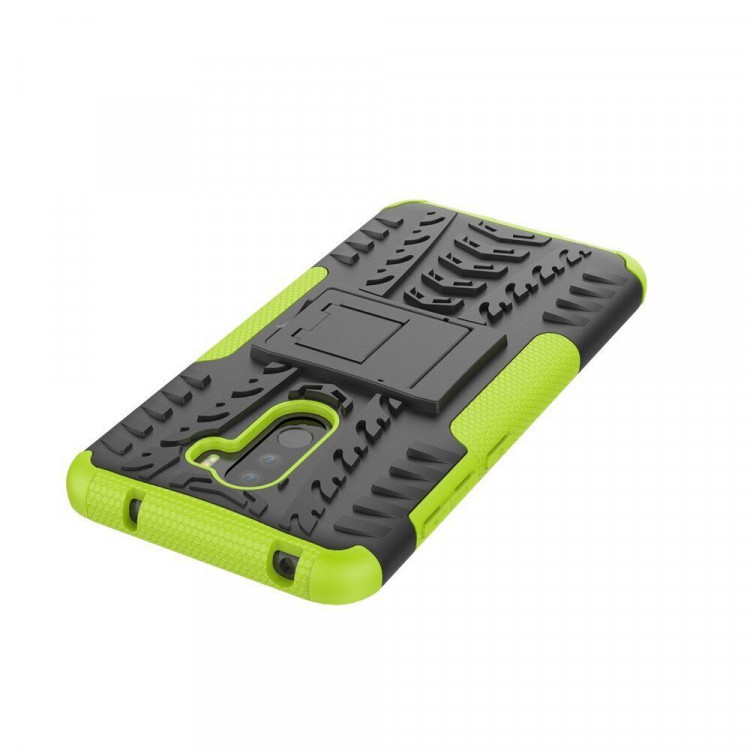Чехол Hybrid Armor для Xiaomi Pocophone F1 / Poco F1 (черный + зеленый)