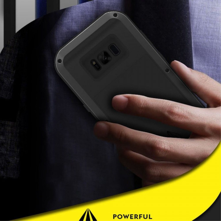 Гибридный чехол LOVE MEI для Samsung Galaxy S8+ (черный)