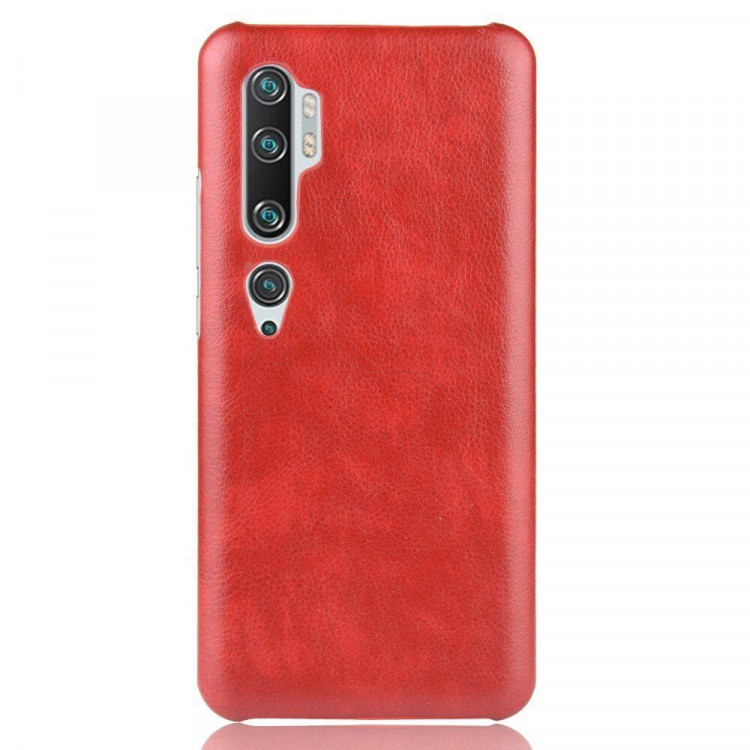Кожаная накладка-чехол для Xiaomi Mi Note 10 / Mi Note 10 Pro / Mi CC9 Pro (красный)