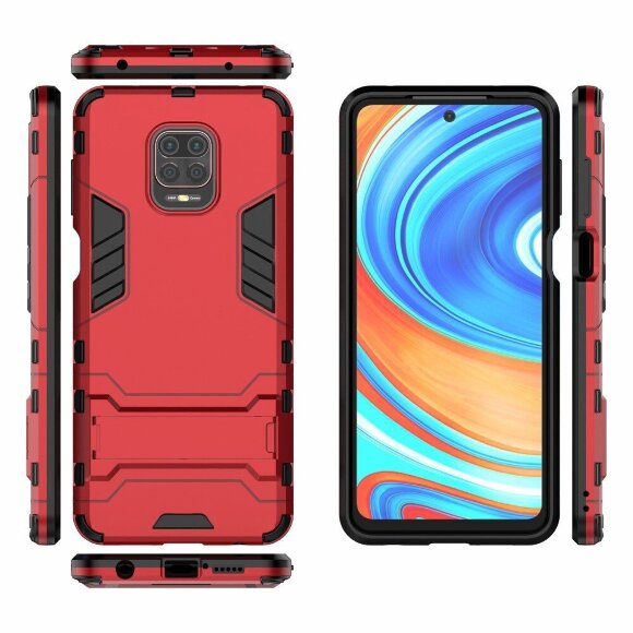 Чехол Duty Armor для Redmi Note 9S / Note 9 Pro / Note 9 Pro Max (красный)