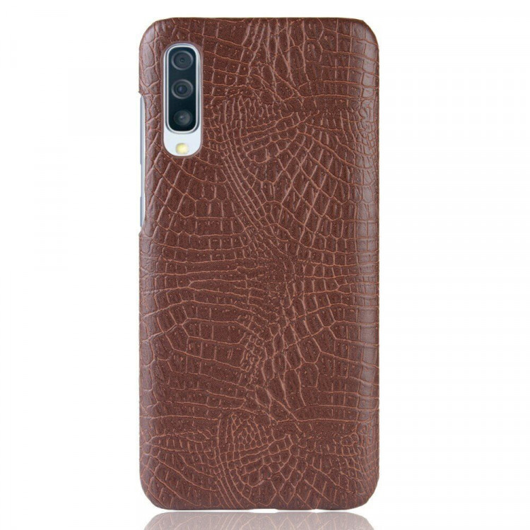 Чехол-накладка Crocodile Texture для Samsung Galaxy A50 / Galaxy A50s / Galaxy A30s (коричневый)