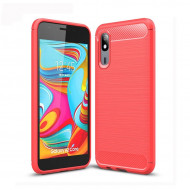 Чехол-накладка Carbon Fibre для Samsung Galaxy A2 Core (красный) Чехол-накладка Carbon Fibre для Samsung Galaxy A2 Core (красный)
