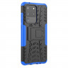 Чехол Hybrid Armor для Samsung Galaxy S20 Ultra (черный + голубой)