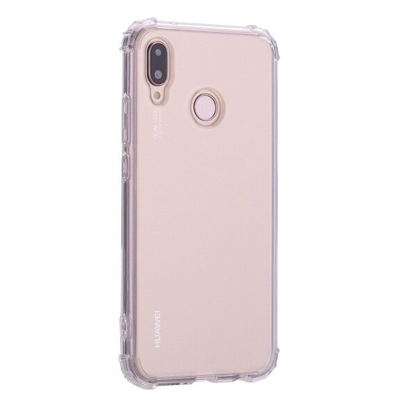 Силиконовый чехол с усиленными бортиками для Huawei P20 Lite / nova 3e (прозрачный) Силиконовый чехол с усиленными бортиками для Huawei P20 Lite / nova 3e (прозрачный)