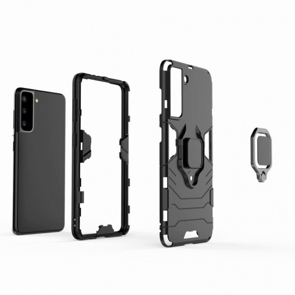 Чехол Armor Ring Holder для Samsung Galaxy S21 (черный) Чехол Armor Ring Holder для Samsung Galaxy S21 (черный)