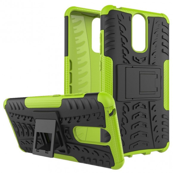 Чехол Hybrid Armor для Huawei Mate 9 Pro (черный + зеленый)