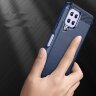 Чехол-накладка Carbon Fibre для Samsung Galaxy A22 (темно-синий)