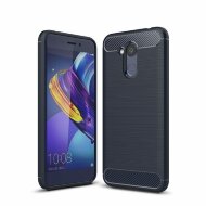 Чехол-накладка Carbon Fibre для Huawei Honor 6C Pro / V9 Play (темно-синий)
