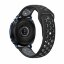 Двухцветный силиконовый ремешок для Samsung Gear Sport / Gear S2 Classic / Galaxy Watch 42мм / Watch Active / Watch 3 (41мм) / Watch4 (черный+серый)
