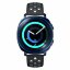 Двухцветный силиконовый ремешок для Samsung Gear Sport / Gear S2 Classic / Galaxy Watch 42мм / Watch Active / Watch 3 (41мм) / Watch4 (черный+серый)