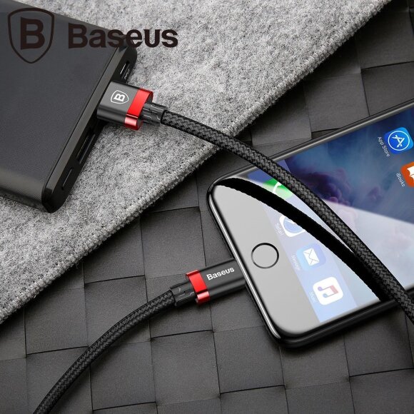 Кабель Baseus USB 3.0 - Lightning - 1,5м. (черный + красный) Кабель Baseus USB 3.0 - Lightning - 1,5м. (черный + красный)