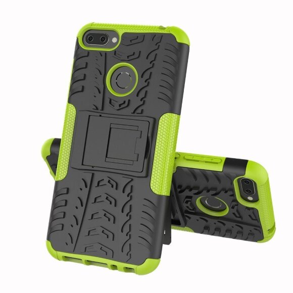 Чехол Hybrid Armor для Huawei Honor 9i / Honor 9N (черный + зеленый) Чехол Hybrid Armor для Huawei Honor 9i / Honor 9N (черный + зеленый)