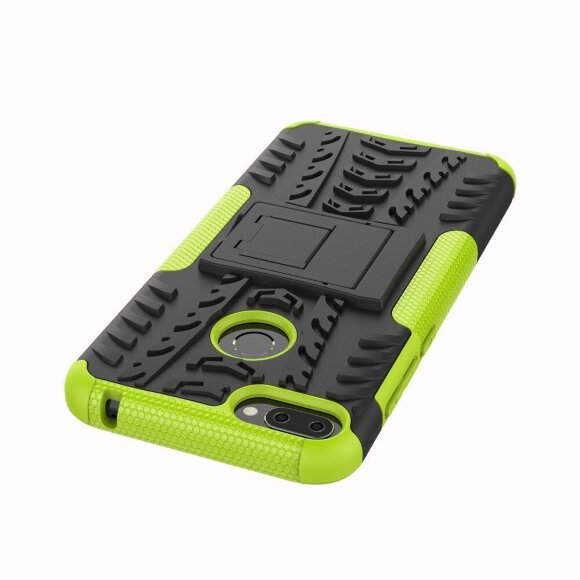 Чехол Hybrid Armor для Huawei Honor 9i / Honor 9N (черный + зеленый) Чехол Hybrid Armor для Huawei Honor 9i / Honor 9N (черный + зеленый)