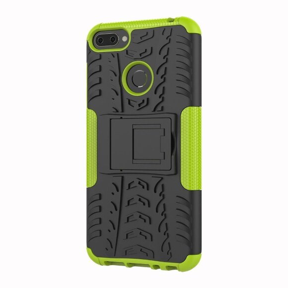 Чехол Hybrid Armor для Huawei Honor 9i / Honor 9N (черный + зеленый) Чехол Hybrid Armor для Huawei Honor 9i / Honor 9N (черный + зеленый)