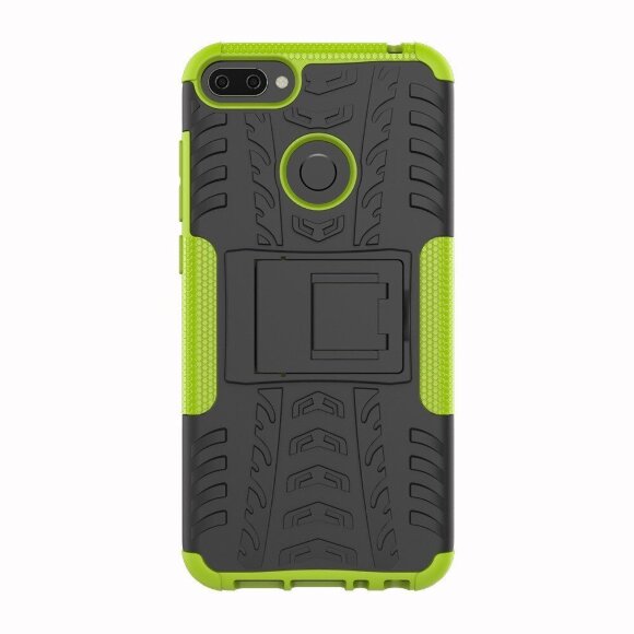 Чехол Hybrid Armor для Huawei Honor 9i / Honor 9N (черный + зеленый) Чехол Hybrid Armor для Huawei Honor 9i / Honor 9N (черный + зеленый)