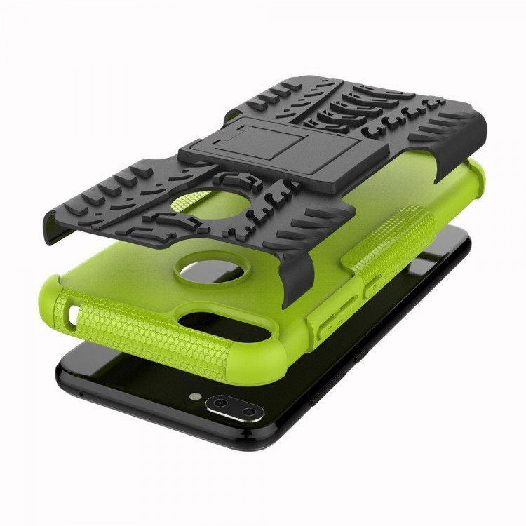Чехол Hybrid Armor для Huawei Honor 9i / Honor 9N (черный + зеленый)