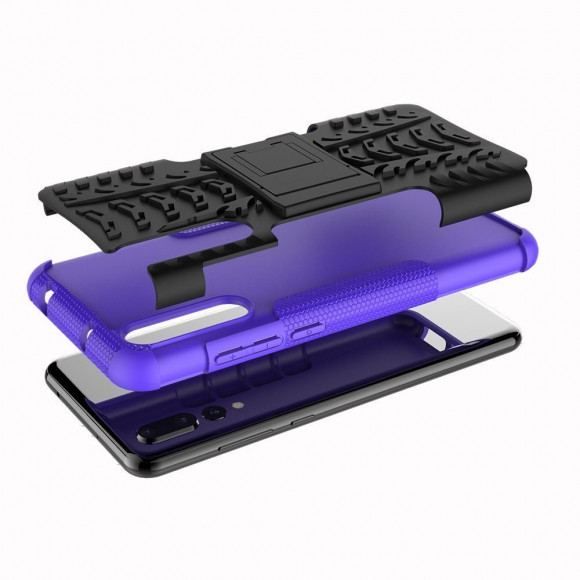 Чехол Hybrid Armor для Huawei P20 Pro / P20 Plus (черный + фиолетовый) Чехол Hybrid Armor для Huawei P20 Pro / P20 Plus (черный + фиолетовый)