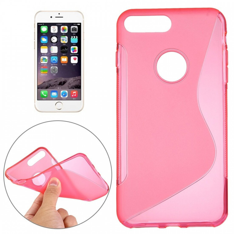 Нескользящий чехол для iPhone 7 Plus / iPhone 8 Plus (малиновый)