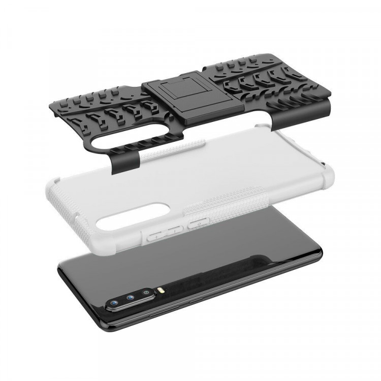 Чехол Hybrid Armor для Huawei P30 (черный + белый)