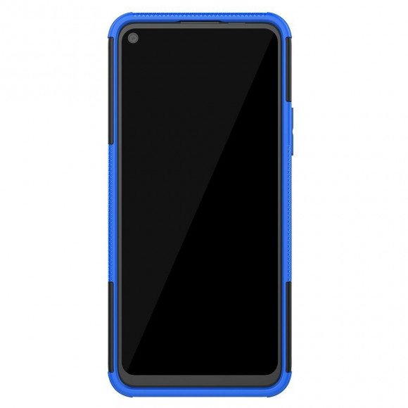 Чехол Hybrid Armor для Honor 30S (CDY-NX9A) (черный + голубой)