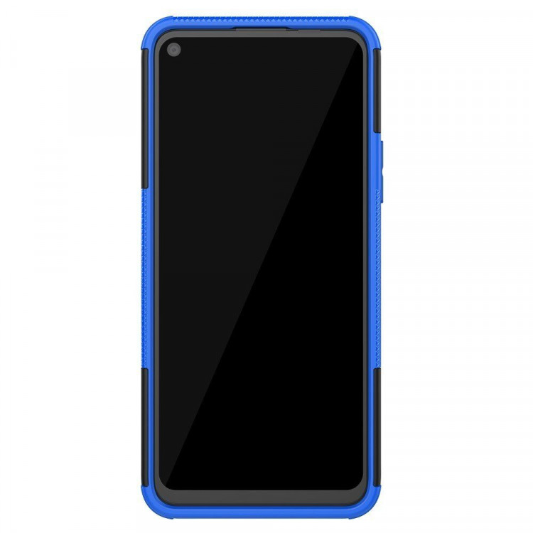 Чехол Hybrid Armor для Honor 30S (CDY-NX9A) (черный + голубой)