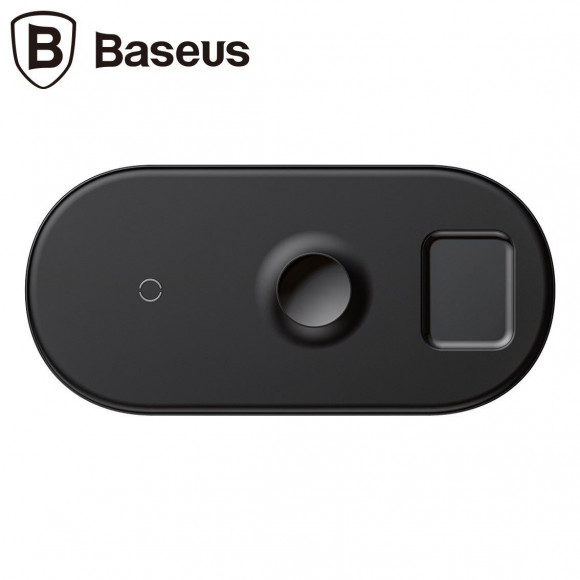 Беспроводное зарядное устройство Baseus 3 в 1 (iPhone + Watch + AirPods) - черный