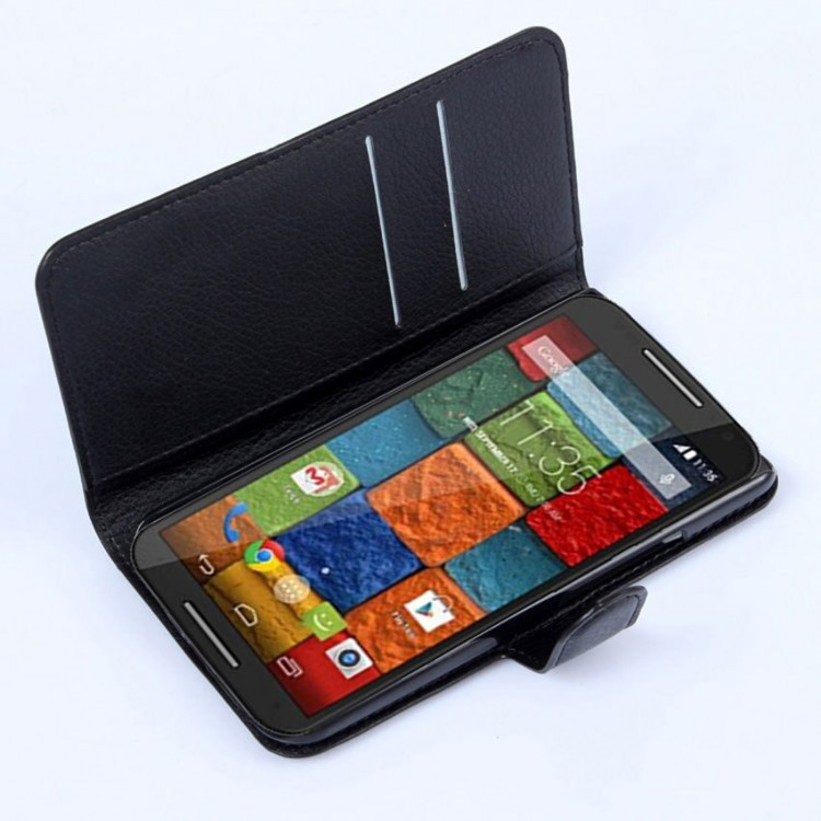 Чехол с визитницей для Motorola Moto X gen 2 (черный)