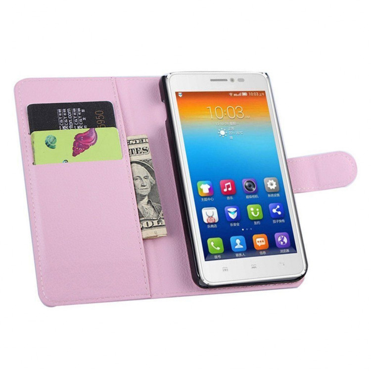 Чехол с визитницей для Lenovo P70 (розовый)