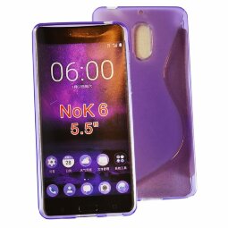 Нескользящий чехол для Nokia 6 (фиолетовый)