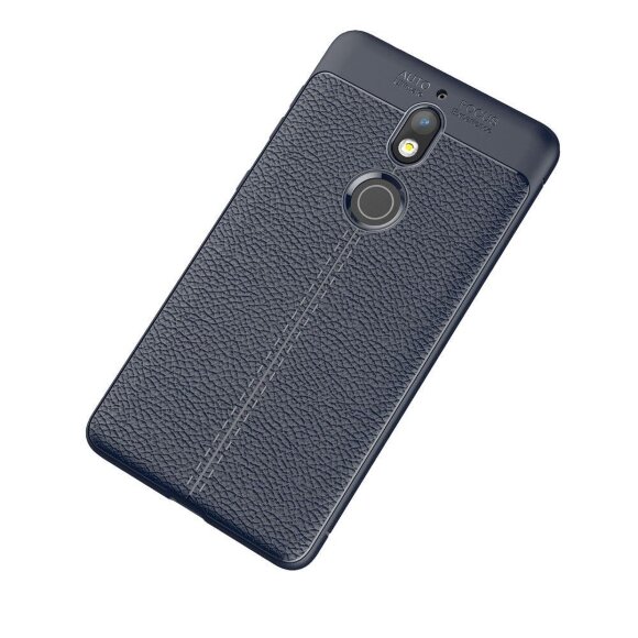 Чехол-накладка Litchi Grain для Nokia 7 (темно-синий)