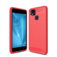Чехол-накладка Carbon Fibre для Asus Zenfone 3 Zoom ZE553KL (красный)
