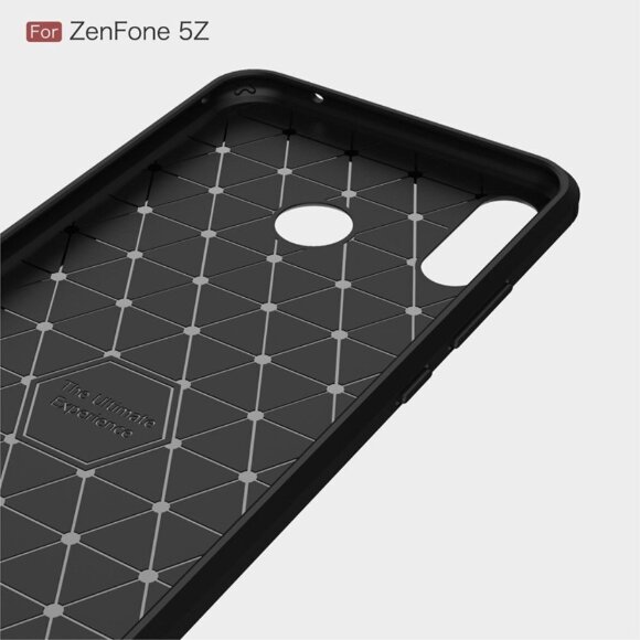 Чехол-накладка Carbon Fibre для Asus ZenFone 5 ZE620KL / 5z ZS620KL (черный)