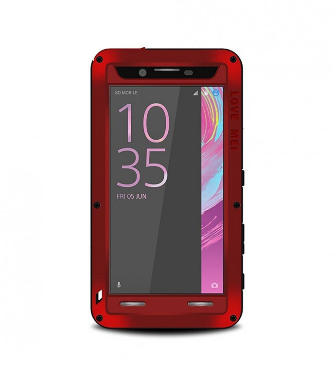 Гибридный чехол LOVE MEI для Sony Xperia X Performance (красный)