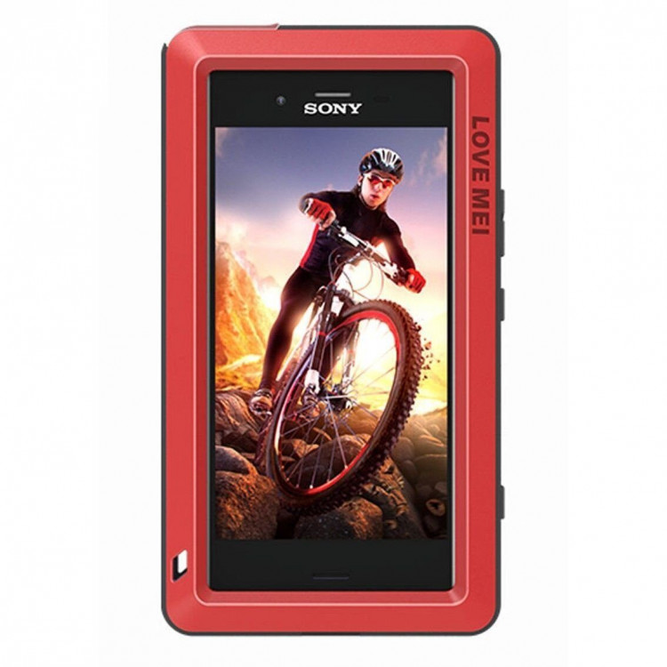 Гибридный чехол LOVE MEI для Sony Xperia XZ1 Compact (красный)