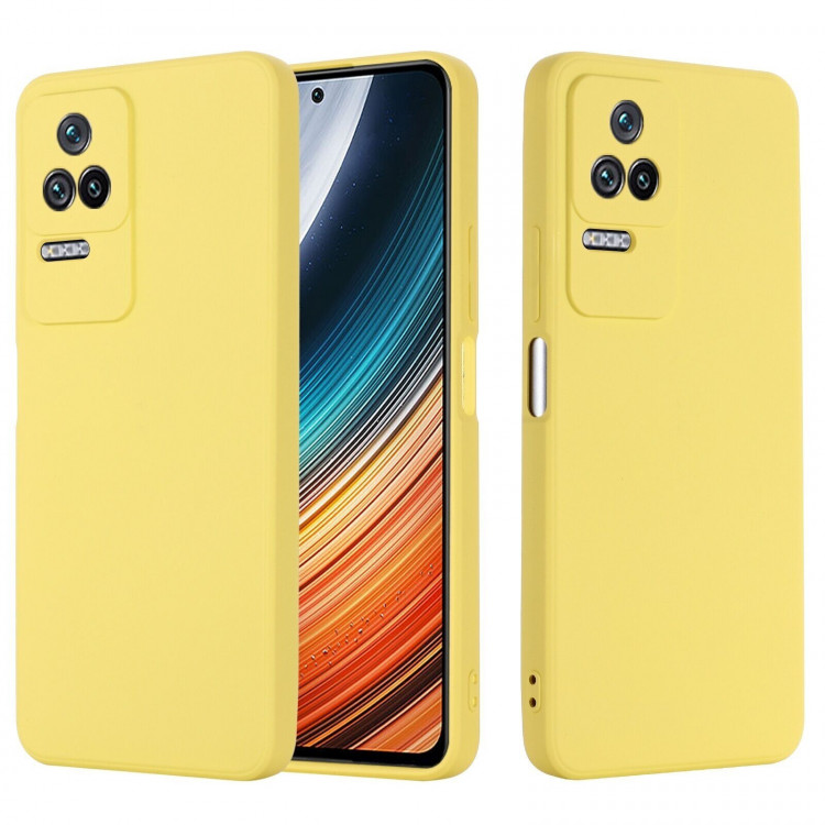 Силиконовый чехол Mobile Shell для Poco F4 (желтый)