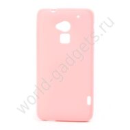Мягкий пластиковый чехол HTC One MAX (розовый) Мягкий пластиковый чехол HTC One MAX (розовый)