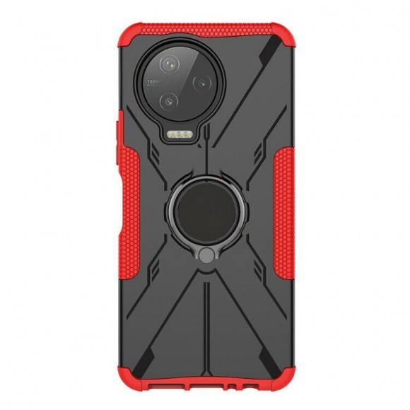 Чехол Armor Shockproof Ring Holder для Infinix NOTE 12 PRO (черный + красный)