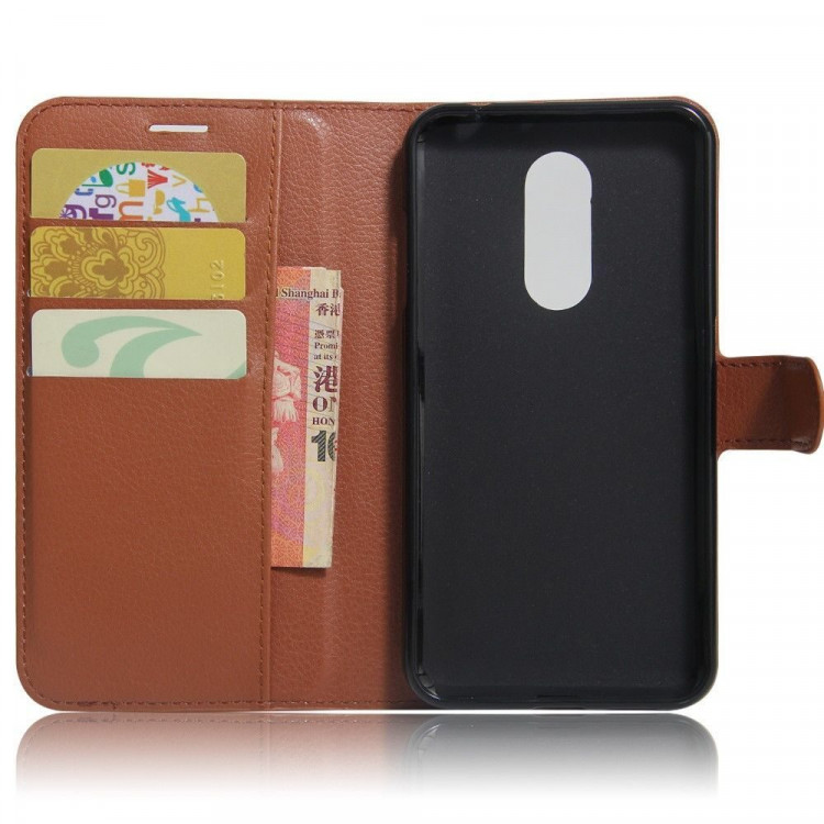 Чехол с визитницей для ZTE Blade A910 (коричневый)