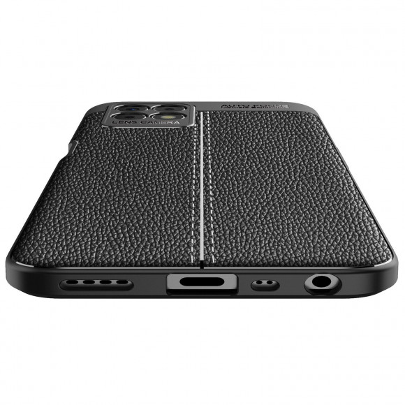 Чехол-накладка Litchi Grain для Realme 8i (черный) Чехол-накладка Litchi Grain для Realme 8i (черный)