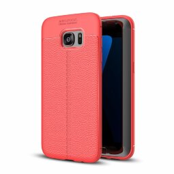 Чехол-накладка Litchi Grain для Samsung Galaxy S7 edge G935 (красный)
