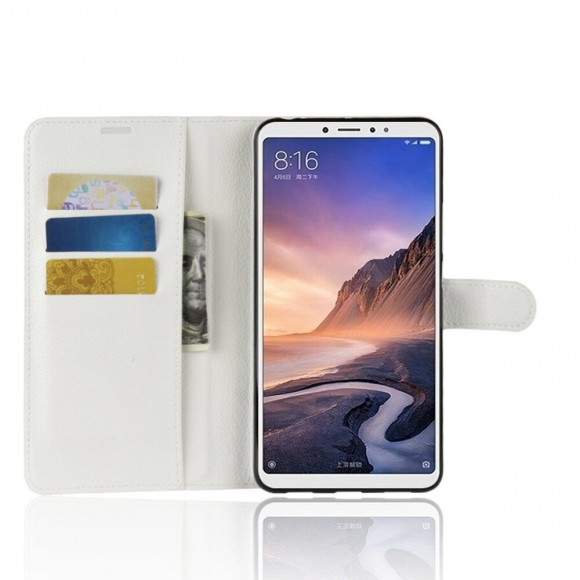 Чехол с визитницей для Xiaomi Mi Max 3 (белый) Чехол с визитницей для Xiaomi Mi Max 3 (белый)
