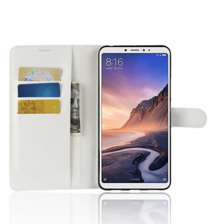 Чехол с визитницей для Xiaomi Mi Max 3 (белый)