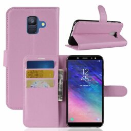 Чехол с визитницей для Samsung Galaxy A6 (розовый)